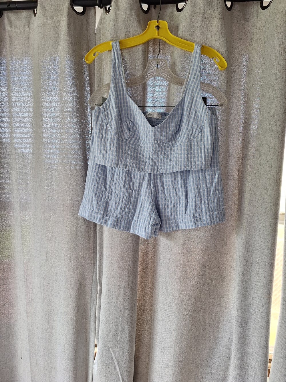 Elodie Light Blue and White Top and Bottom
